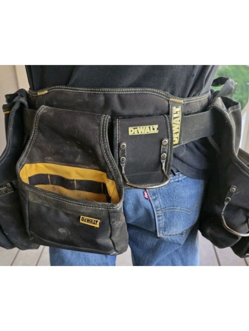 DeWALT Carpenter  Tool Bag Pouch Multi Pocket Tool Belt Hammer Hanger